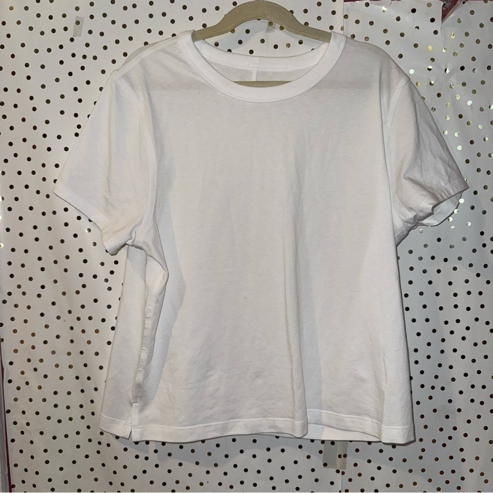 Lululemon White Crewneck Tee